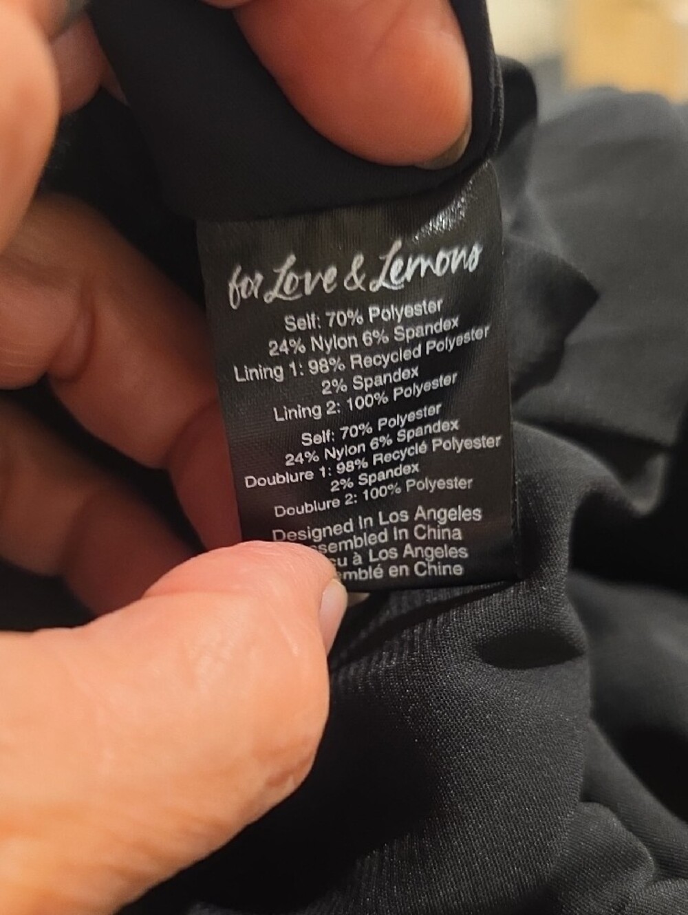 NWT $289 FOR LOVE AND LEMONS EMALIE EMBELLISHED TAFFETA BLACK MINI DRESS SIZE M - Picture 9 of 9